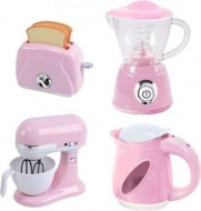 PLAYGO virtuviniai prietaisai (virdulys, trintuvas, plakiklis ir skrudintuvė) rožinės spalvos, 38286