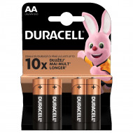 DURACELL baterijos AA, 4 vnt., DURB005
