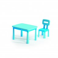 ADRIATIC šviesiai mėlynas staliukas su stalčiuku daiktams ir kėde, 1127/A