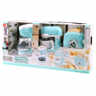 PLAYGO virtuviniai prietaisai (kavos aparatas, mikseris ir tosteris) mėlynas, 38176