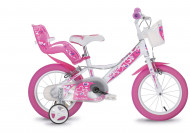 DINO BIKES Little Heart dviratis 16", baltas/rožinis, 164RN-05LH