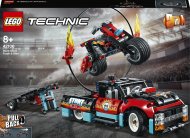 42106 LEGO® Technic Kaskadininkų pasirodymo sunkvežimis ir motociklas