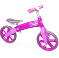 YVOLUTION balansinis dviratis Yvelo su paminkštintomis rankenomis rožinis, 100197