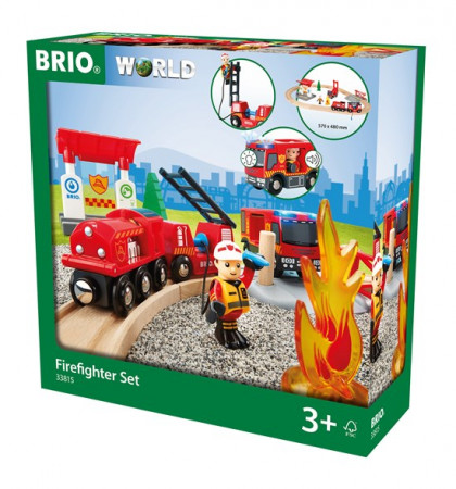 BRIO RAILWAY gaisrininkų rinkinys, 33815000 33815000